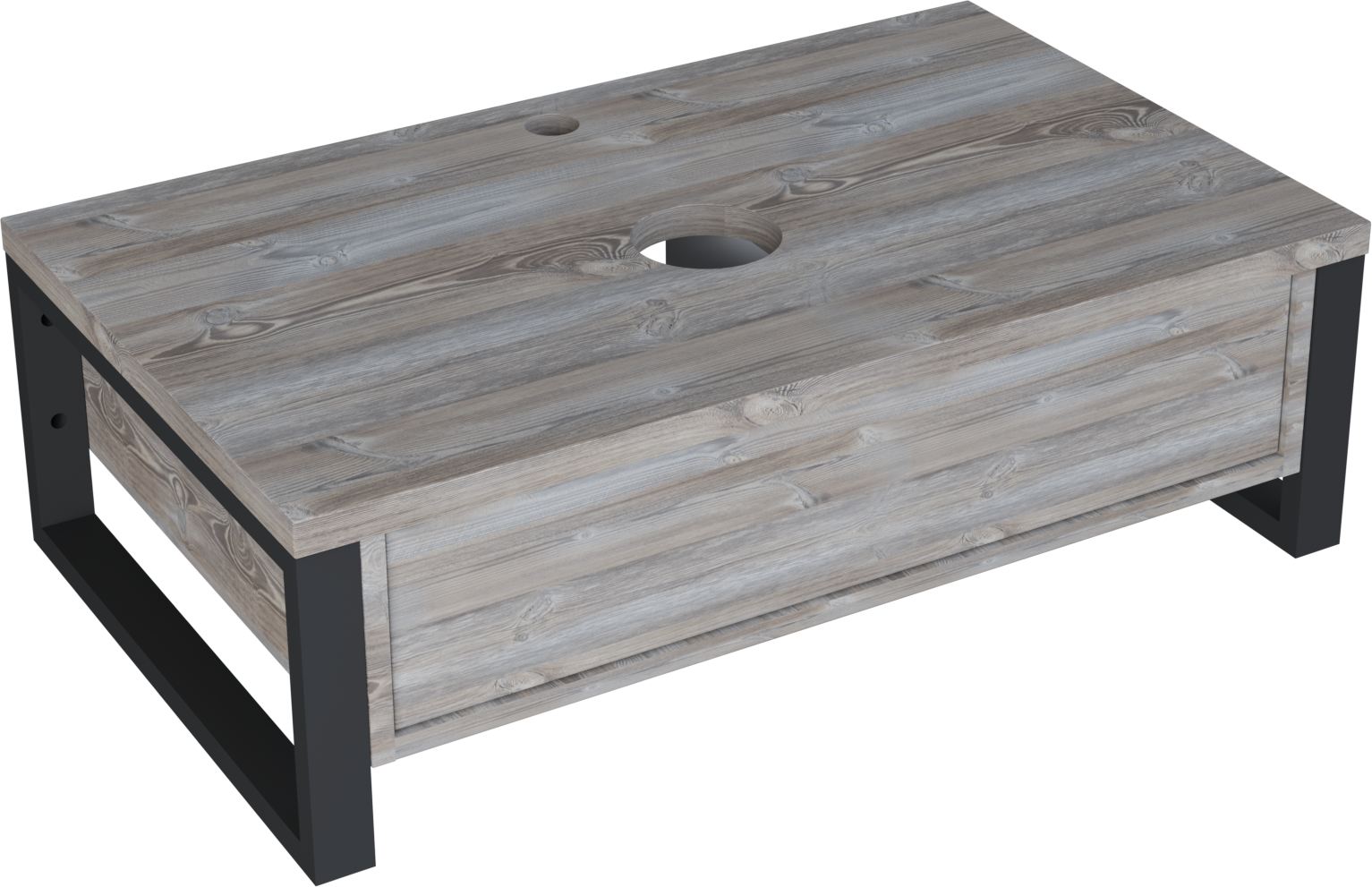 

Тумба под раковину без столешницы 1MarKa Grunge Loft 80 дуб намибия