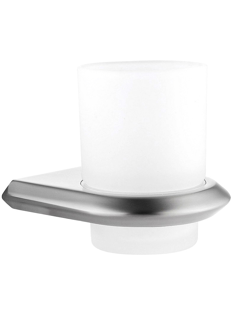 Стакан для ванной Abber Nord AA1556SP настенный сталь стеклянный 4500₽