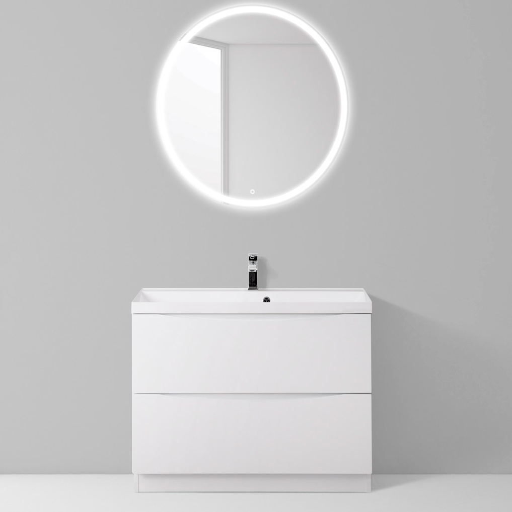 

Мебель для ванной комнаты BelBagno Marino 80 bianco lucido, напольная