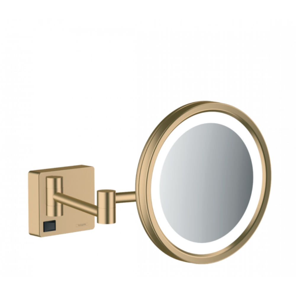 Косметическое зеркало Hansgrohe AddStoris с подсветкой шлифованная бронза