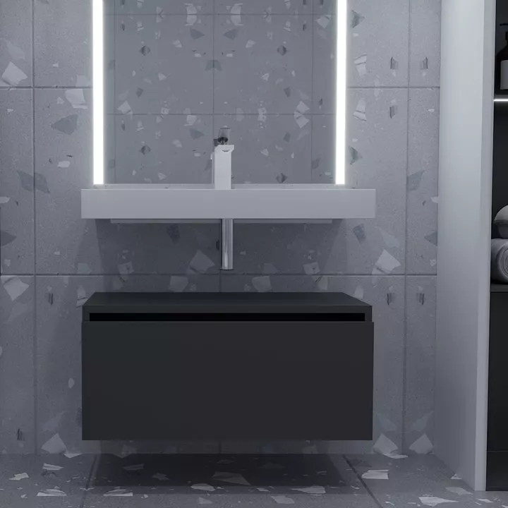 

Тумба Armadi Art Flat Valessi Uno-S 80 антрацит матовый