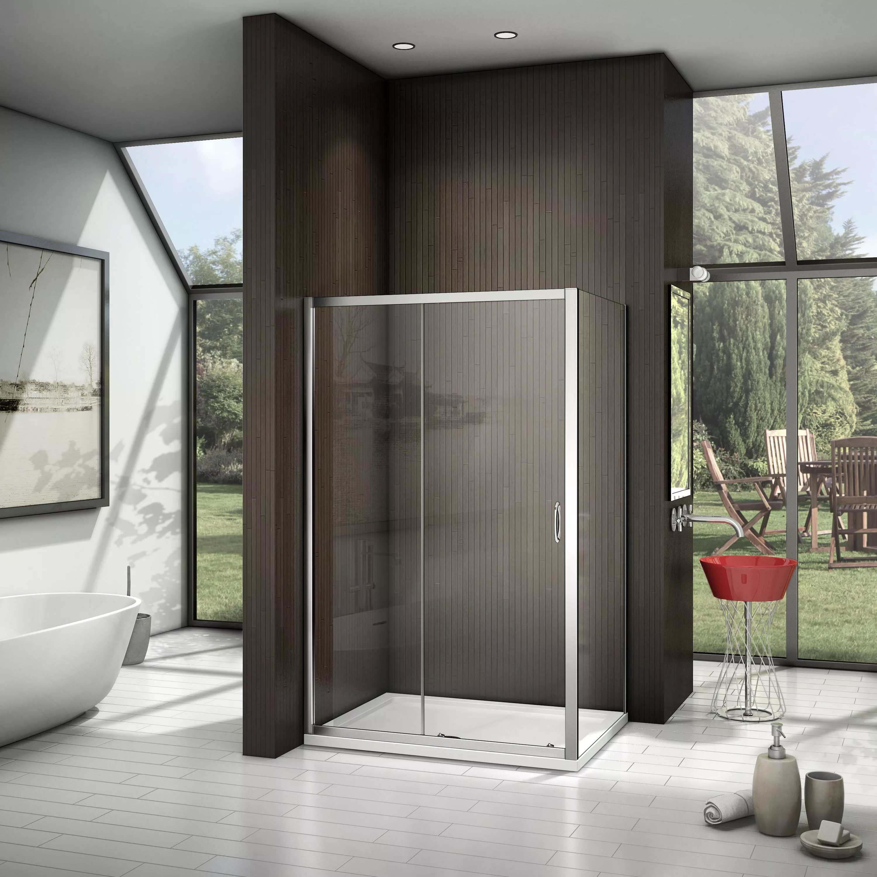 

Душевой уголок Good Door Latte WTW+SP-C-WE 120x90
