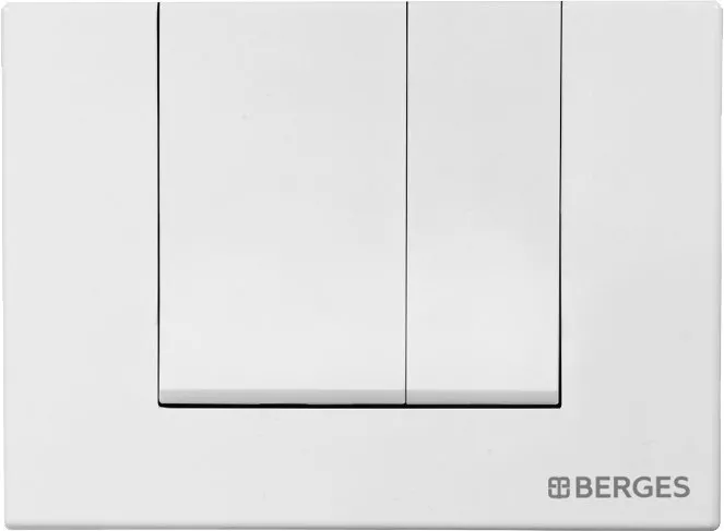Кнопка смыва Berges Wasserhaus Novum S1 белый, глянец 040041 - фото 1