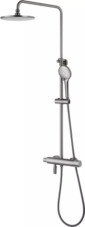 

Душевая стойка Lemark Bronx c термостатом, графит LM3772GM