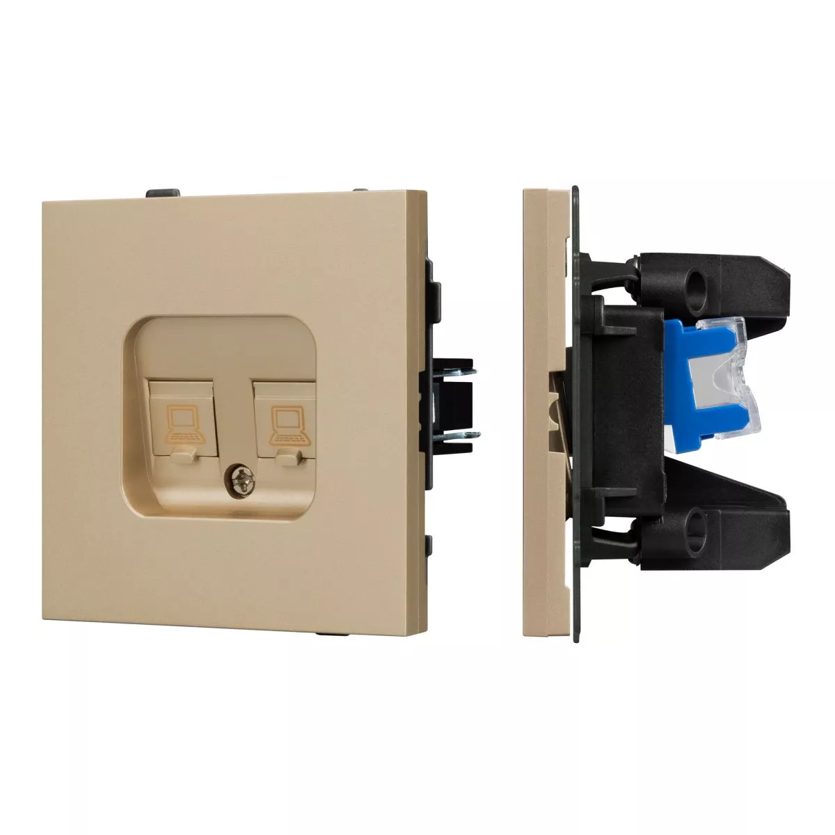 

Механизм компьютерной розетки двойной SCT-TENDO-MPC2-SFPL-GD (RJ-45, CAT6) 054596