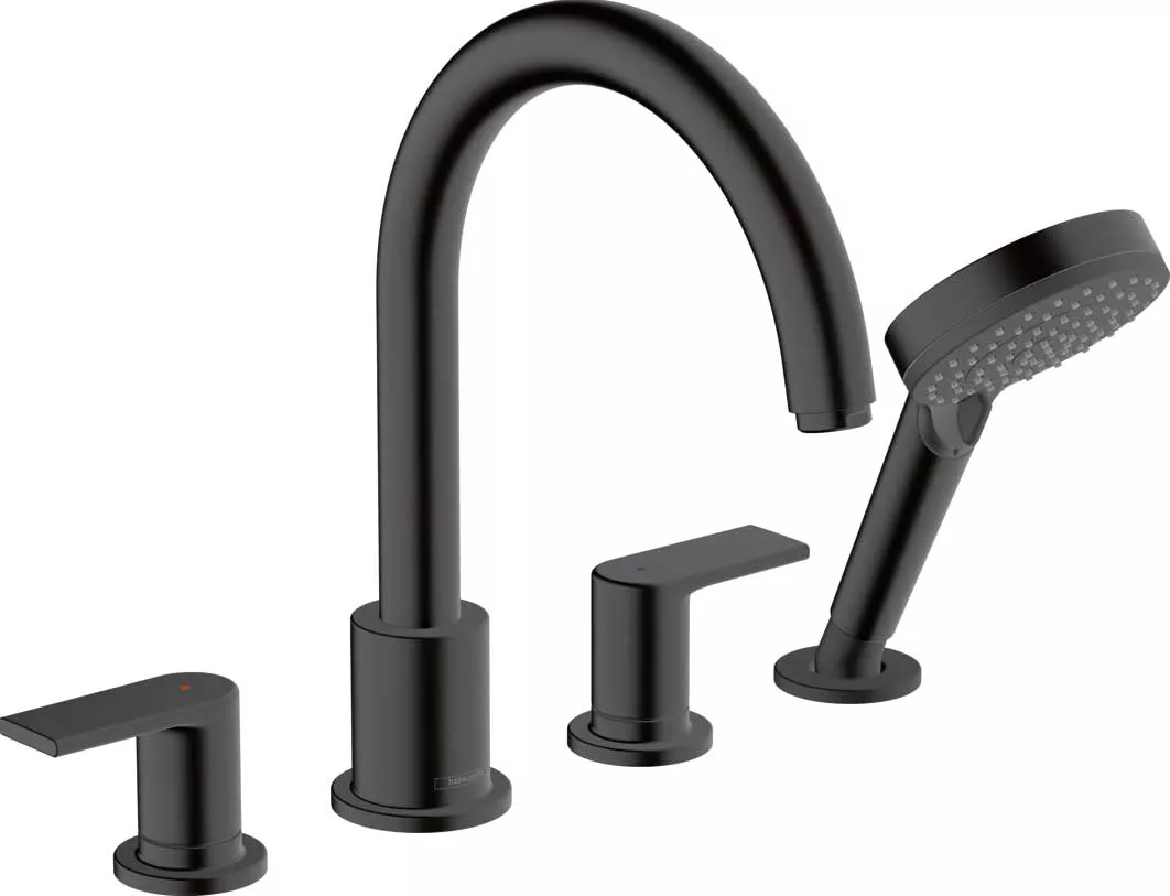Смесители на борт ванны  Santehnika Room Смеситель Hansgrohe Vernis Shape 71459670 на борт ванны, черный