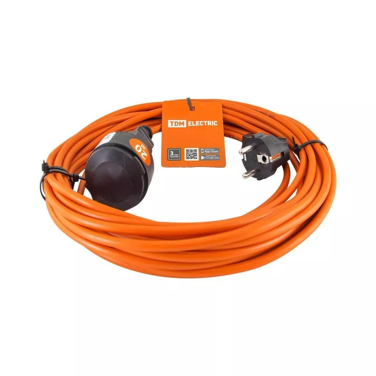 

Удлинитель силовой TDM Electric УШ6 1гн 20м б/з SQ1301-0601