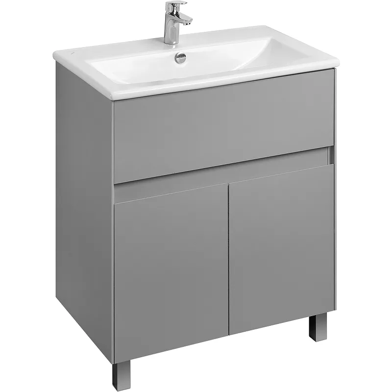 

Тумба с раковиной Aquaton Форест 75 серый матовый