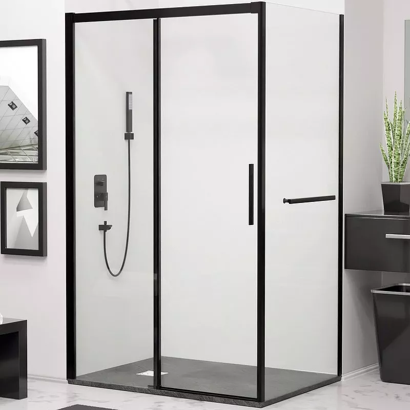 

Душевой уголок RGW Leipzig LE-41-1B 100х100 профиль черный стекло прозрачное