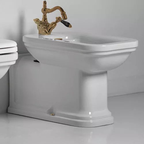 

Биде напольное удлиненное Kerasan Waldorf белый (4120K3bi/br*1)