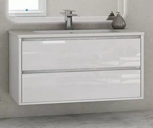 

Тумба под раковину Cezares Glass 100х55 белая