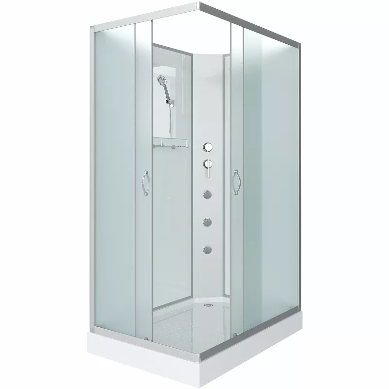 

Душевая кабина Niagara Classic 100х80 хром стекло матовое с гидромассажем