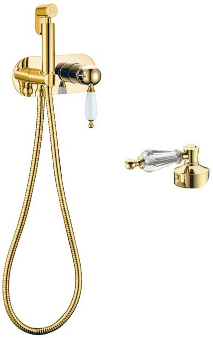 

Гигиенический душ Boheme Imperiale золото с черным кристаллом Swarovski