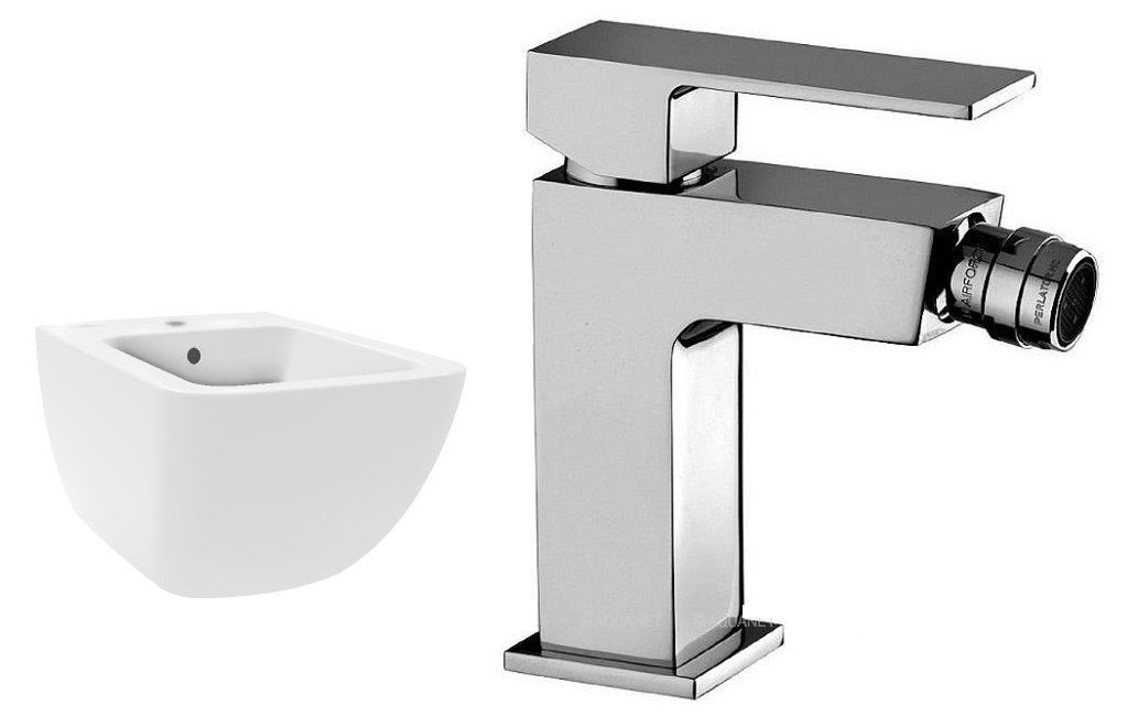 

Биде подвесное с смесителем Villeroy&Boch Venticello белое хром
