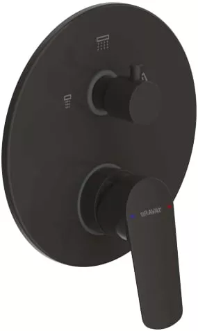 

Смеситель для ванны с душем Bravat Rhein PB8429564BW-3-ENG черный матовый