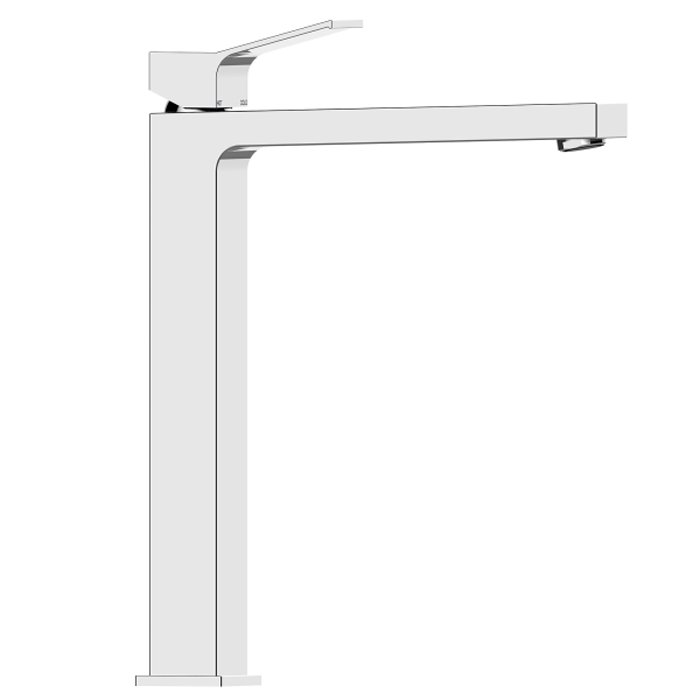 

AKI-T Смеситель для раковины высокий с донным клапаном 1”1/4., хром