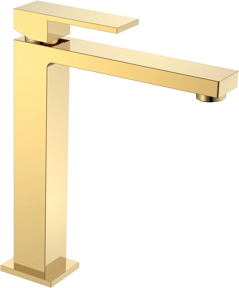 

Смеситель для раковины Boheme Qubic 472-G shinny gold
