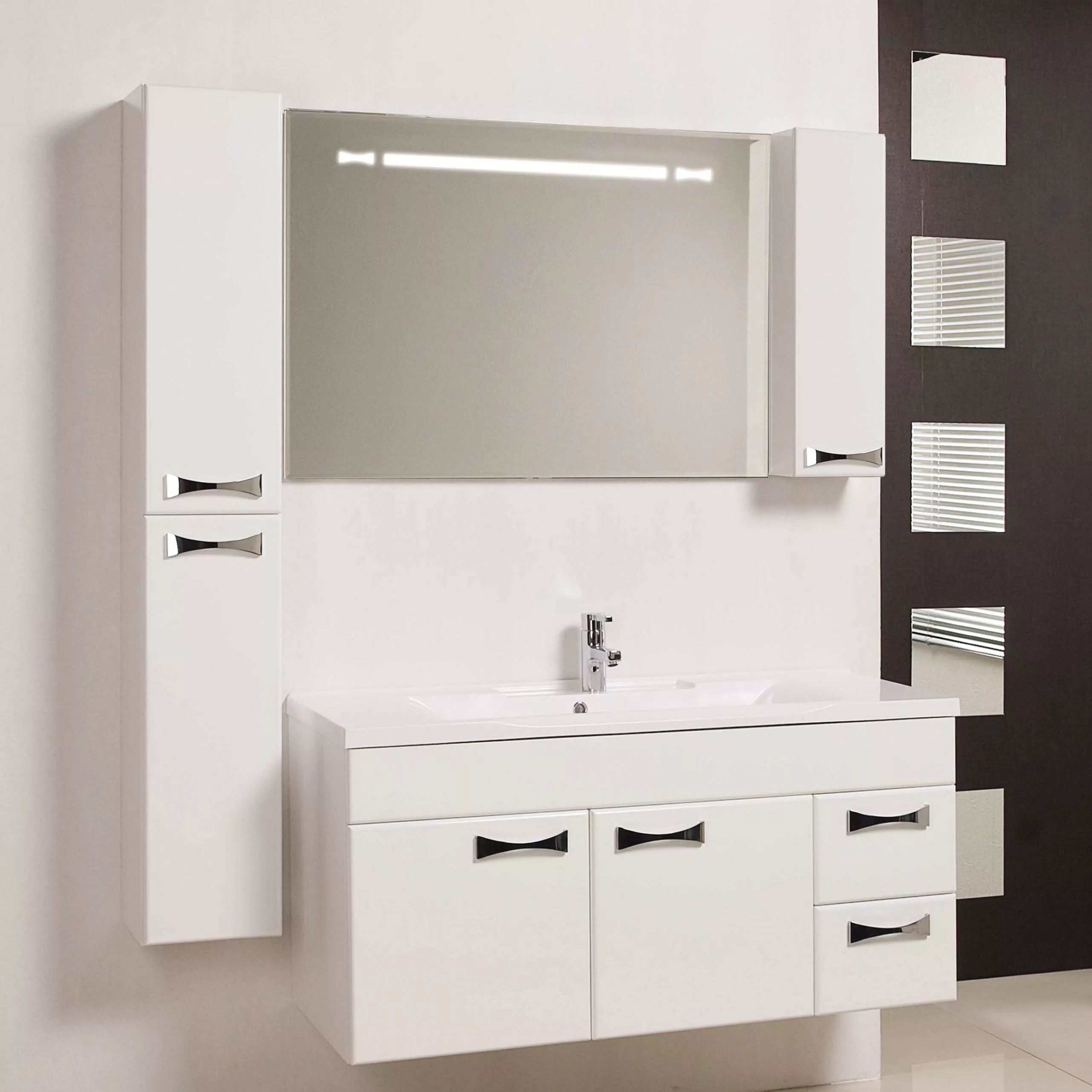 

Комплект мебели Aquaton Диор 120 белый