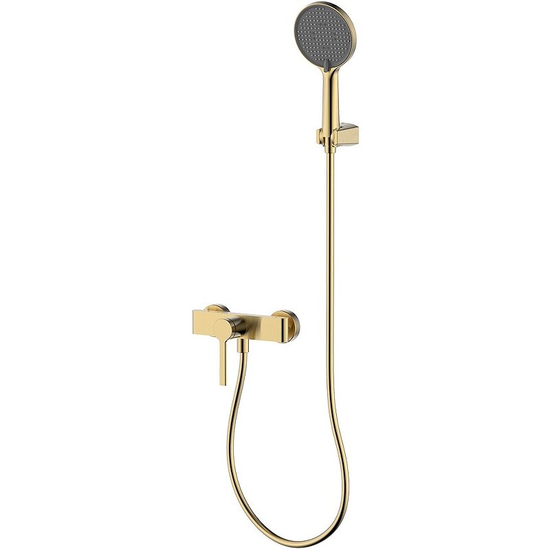 AQM6413BG Asti Смеситель для душа, с душевым набором, Ø120 мм, 3 режима, Brushed gold