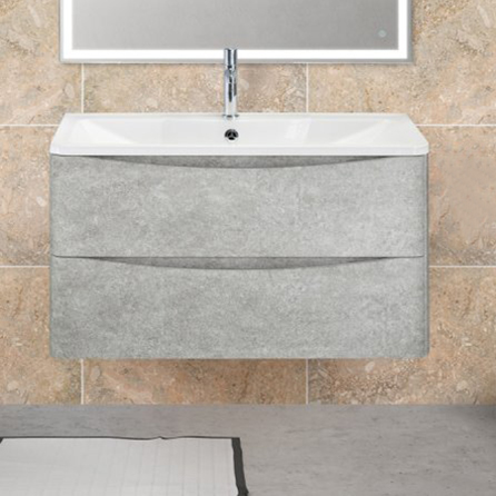 

Тумба с раковиной BelBagno Acqua 80 подвесная, cemento verona grigio