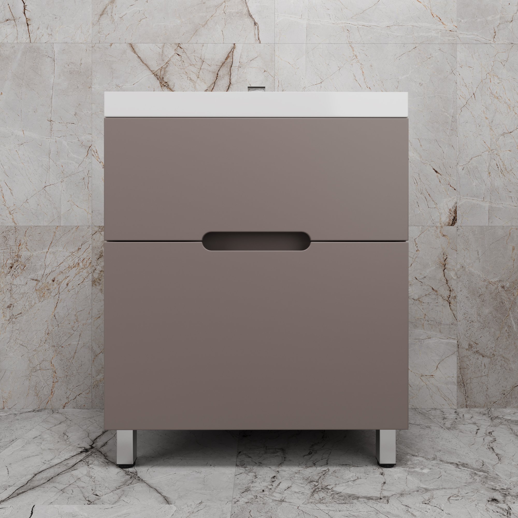 

Тумба напольная "Матис 70" под ASTI 70 (2 ящика), ТАУП ТЁМНЫЙ, ЭМАЛЬ