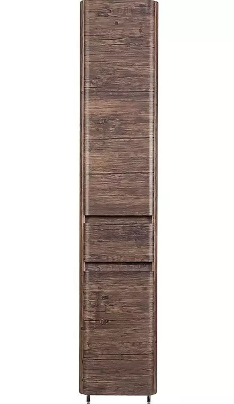 Шкаф-пенал Style Line Атлантика 35 L с бельевой корзиной темное дерево