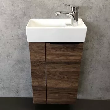 

Тумба с раковиной Comforty Асти 40, дуб темно-коричневый