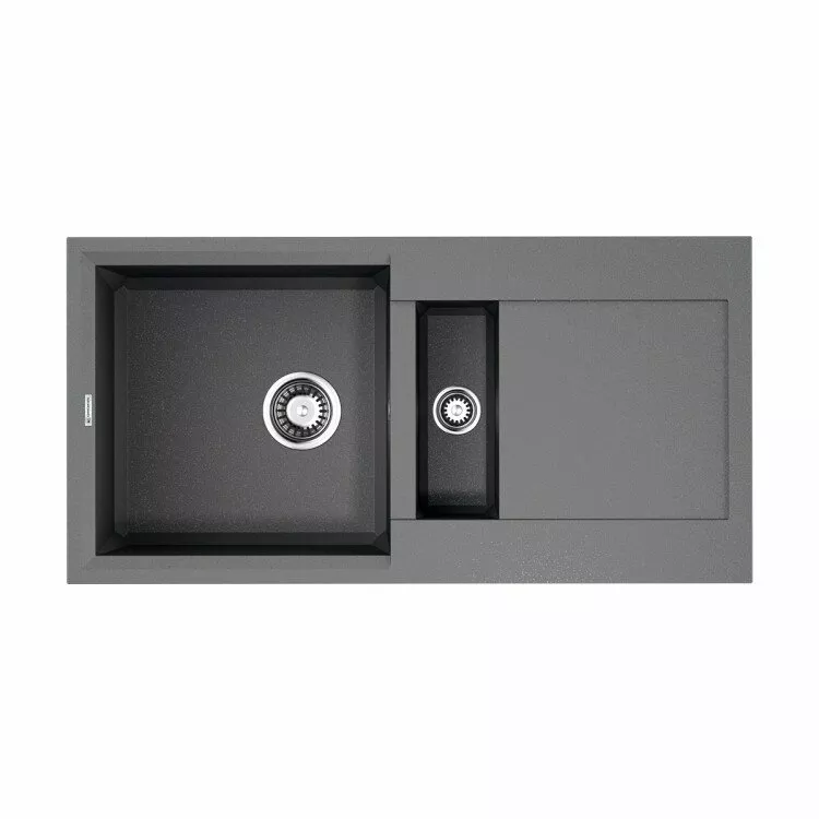 

Мойка кухонная Omoikiri Sakaime Tetogranit 86х43.5 серый матовый, leningrad grey