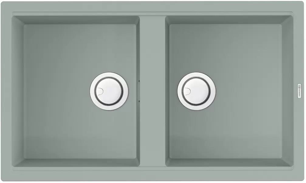 

Мойка кухонная двойная Omoikiri Kitagawa Artceramic 86х51 зеленый матовый, wind green