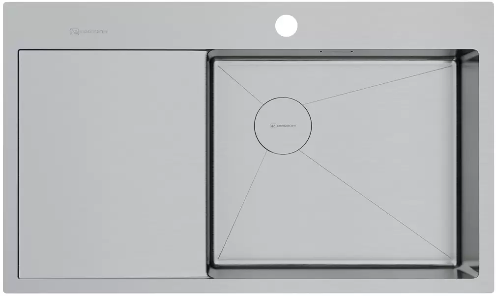

Мойка кухонная Omoikiri Akisame 86х51 R нержавеющая сталь