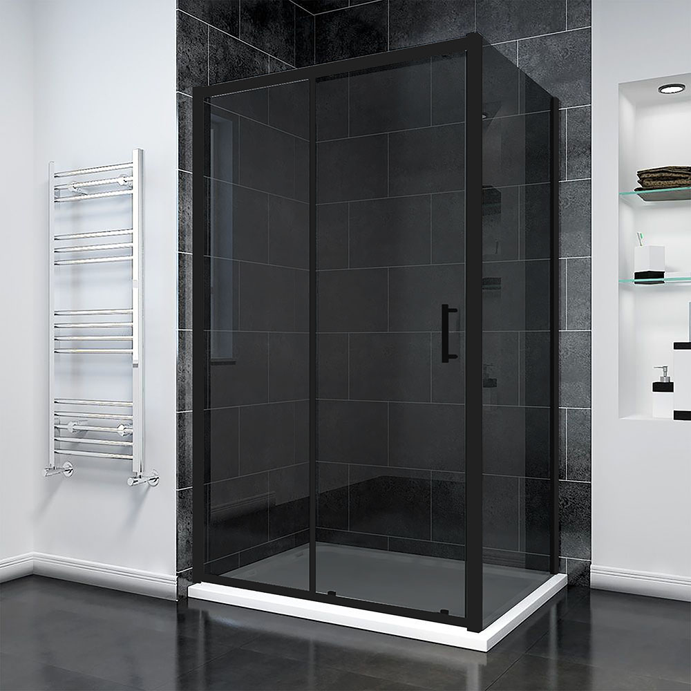 

Душевой уголок Veconi Rovigo RV-055BT 110х100 см, профиль матовый черный, стекло тонированное