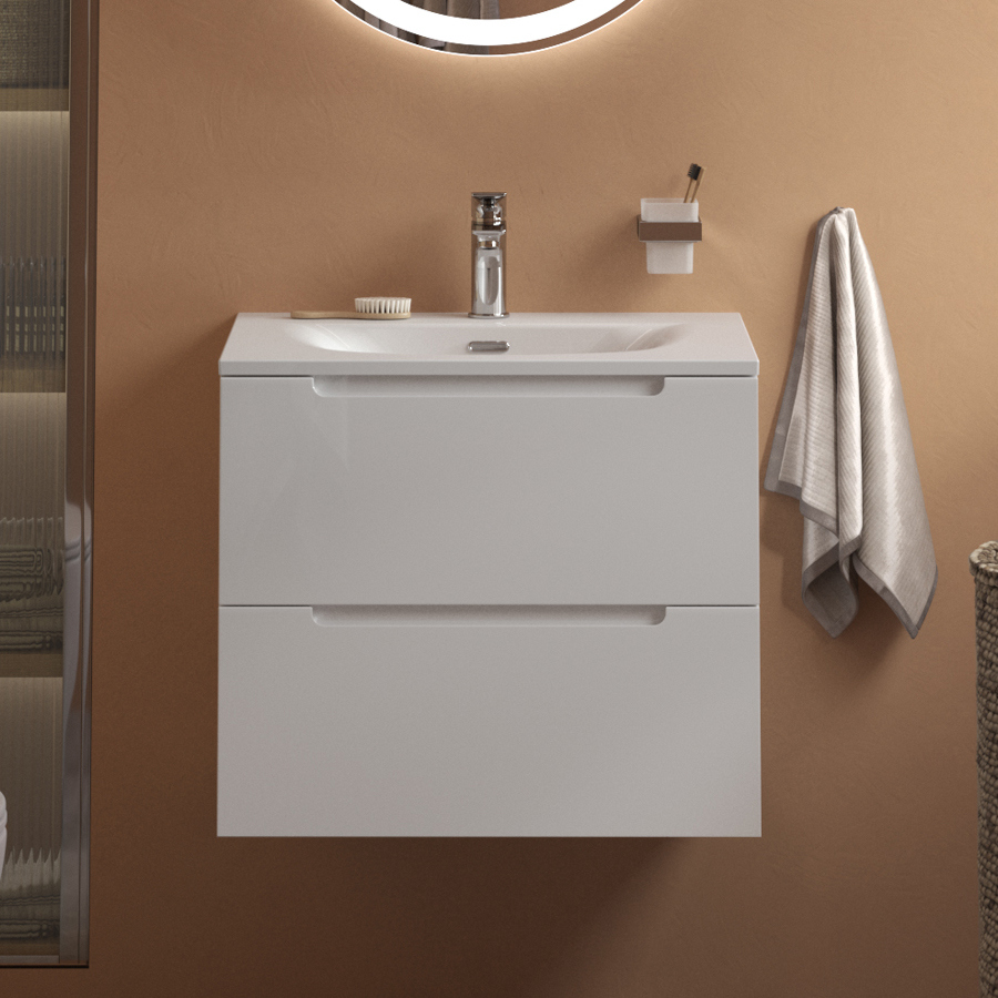 

Тумба с раковиной BelBagno Etna 39 60 bianco lucido, раковина BB-8099-3-60