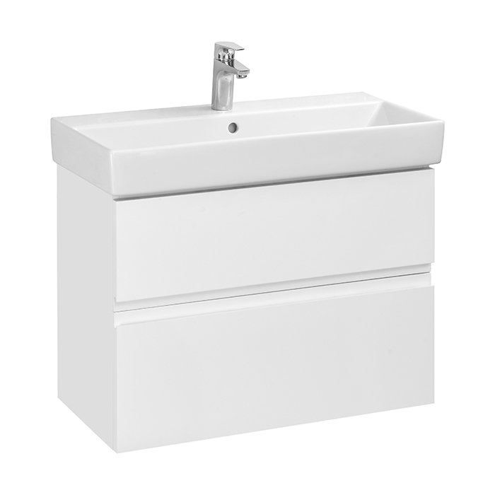 

OLETA Модуль д/раковины 800мм, белый глянец, 2 ящика