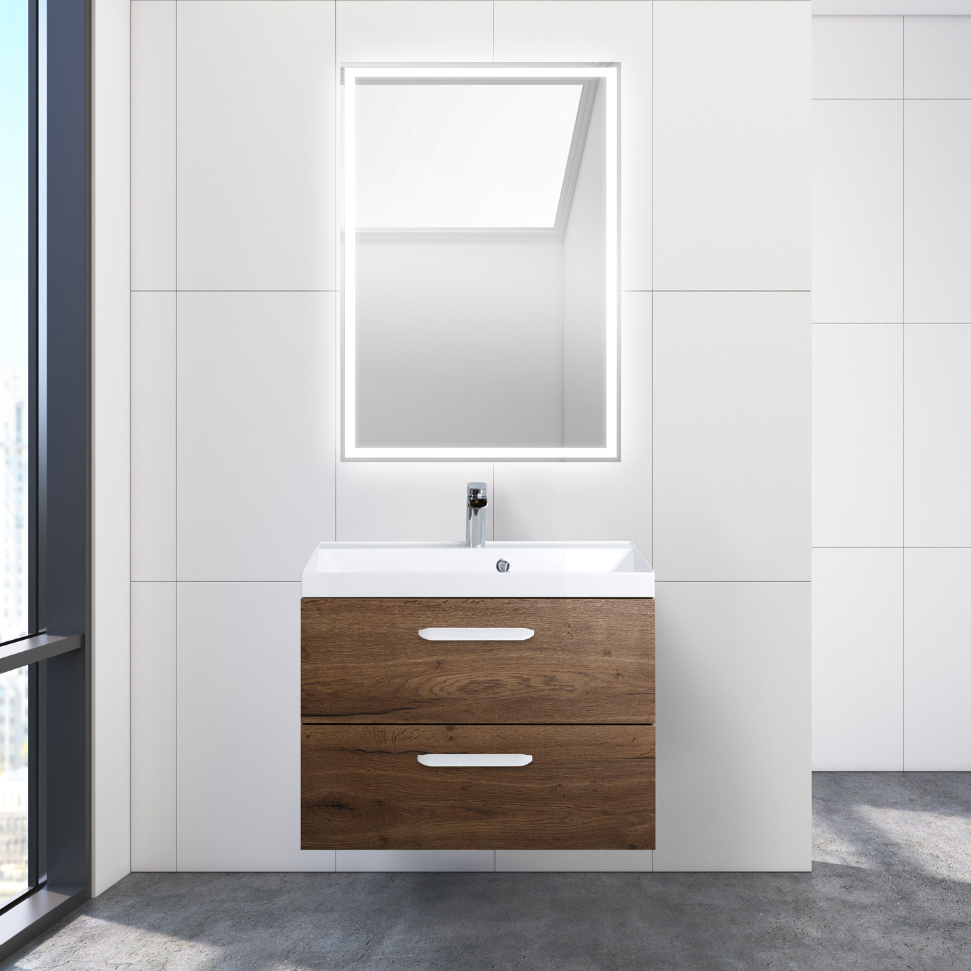 

Мебель для ванной комнаты BelBagno Aurora 70 rovere tabacco