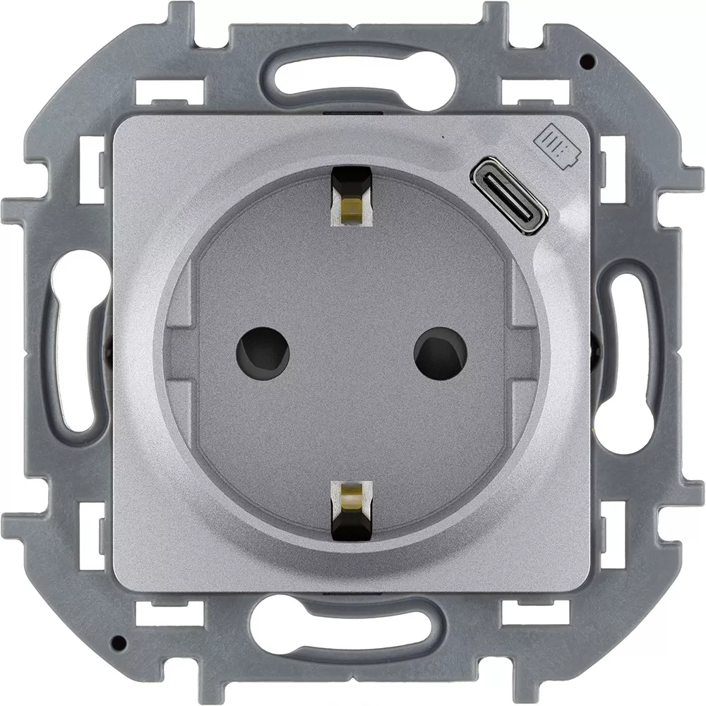 

Розетка с/з с USB тип C со шторками Legrand Inspiria 673772