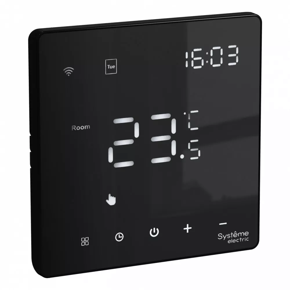 

Термостат программируемый с Wi-Fi для электрического теплого пола, 16 А, моноблочный Systeme Electric ArtGallery GAL001038