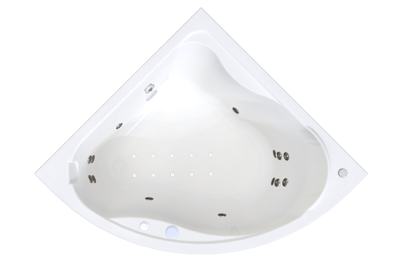 

Акриловая ванна Radomir Альтея Терапия 125x125 см, угловая, пристенная, с гидромассажем, белая, четверть круга, с каркасом, с экраном, со сливом-переливом