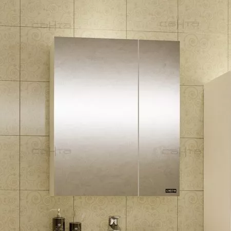 Зеркало-шкаф Санта Стандарт 57 см (113004), размер 57, цвет белый - фото 1