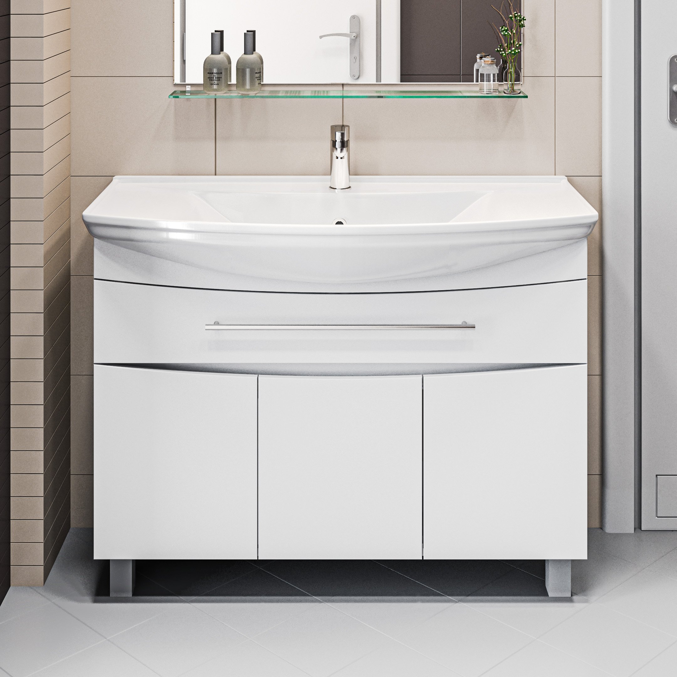 

Тумба под раковину без столешницы 1MarKa Lina New 105Н