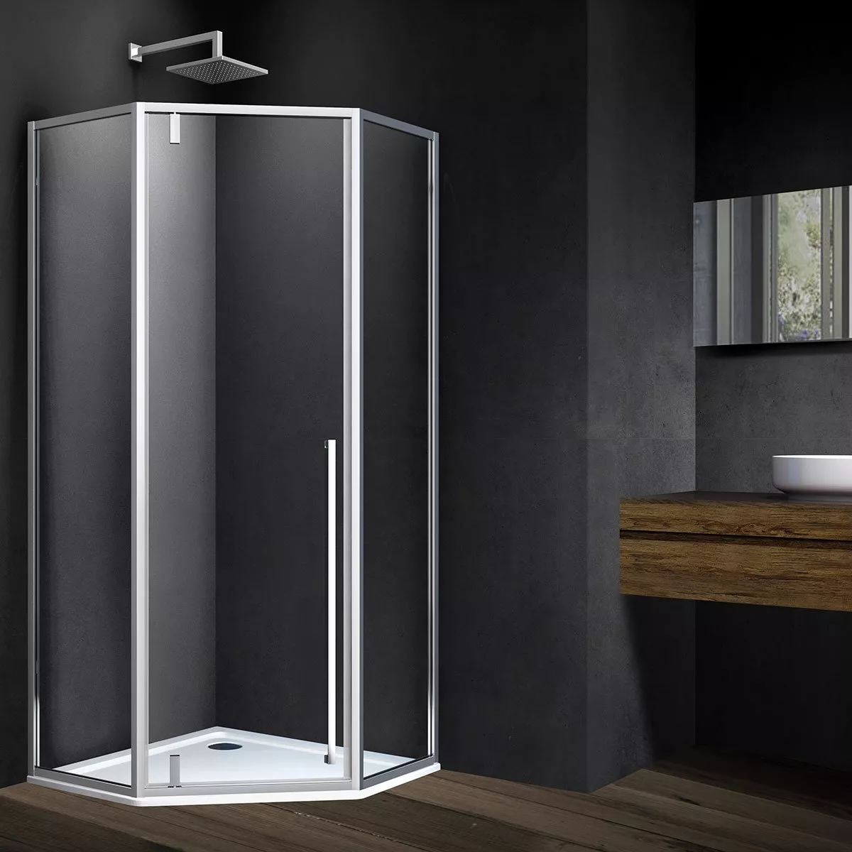 

Душевой уголок Vincea Penta VSP-3P900CL 90x90, профиль хром, стекло прозрачное