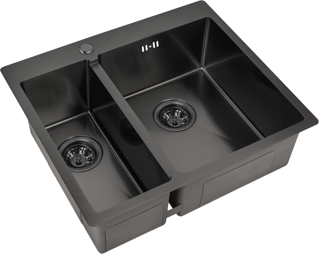 

Мойка кухонная Zorg Inox PVD 59-2-51-R GRAFIT R, графит