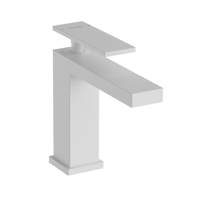 

HG Tecturis E Смеситель для раковины 110, однорычажный, со сливным гарнитуром, матовый белый