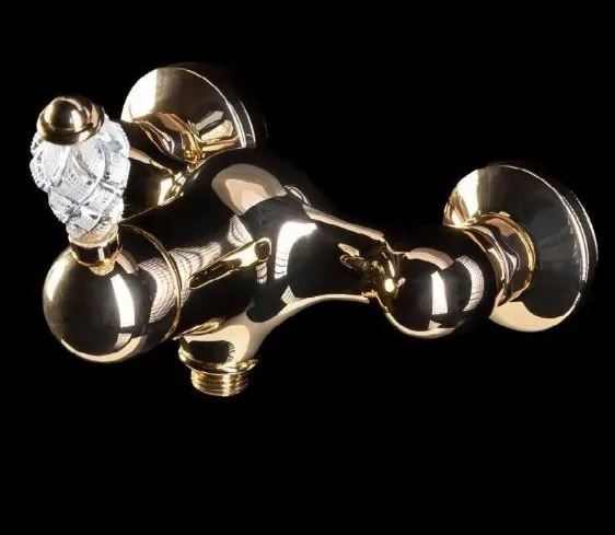 

Смеситель для душа Boheme Crystal золотой глянцевый