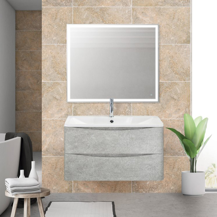 

Мебель для ванной комнаты BelBagno Acqua 100 подвесная, cemento verona grigio