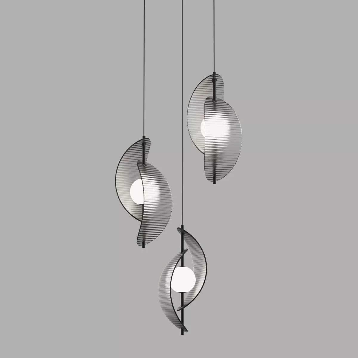 

Подвесной светильник Delight Collection MD24030035-3A black/smoky