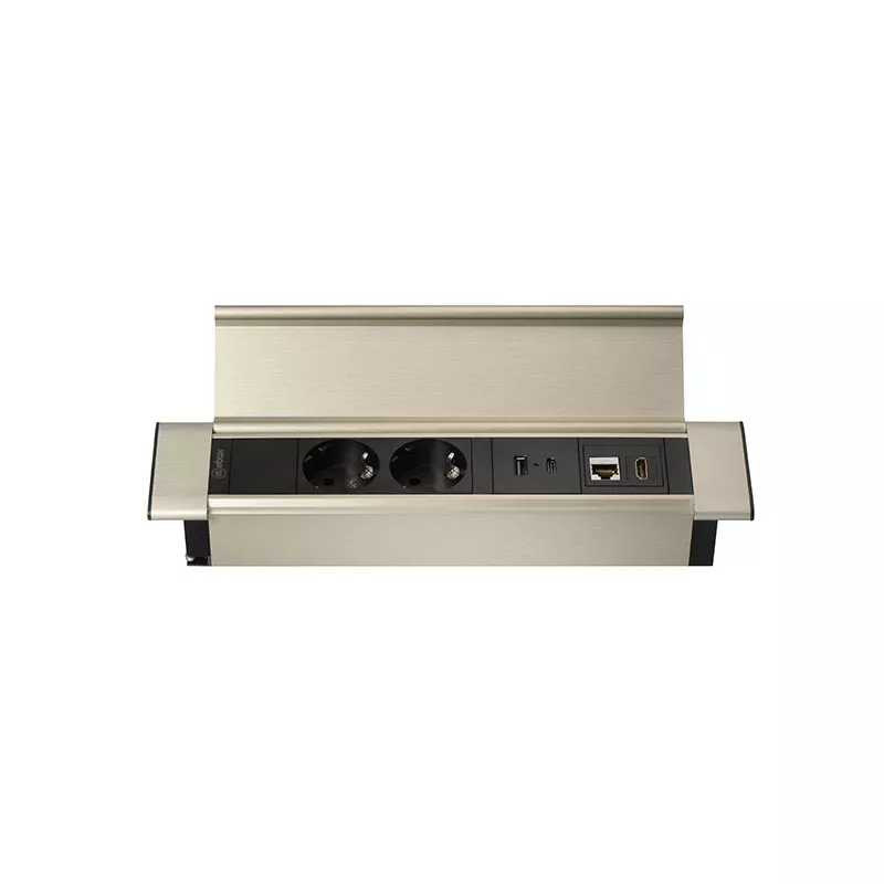 

Блок розеток 41P (2 секции, USB + type C + RJ45 + HDMI) Mebax 00-00002595