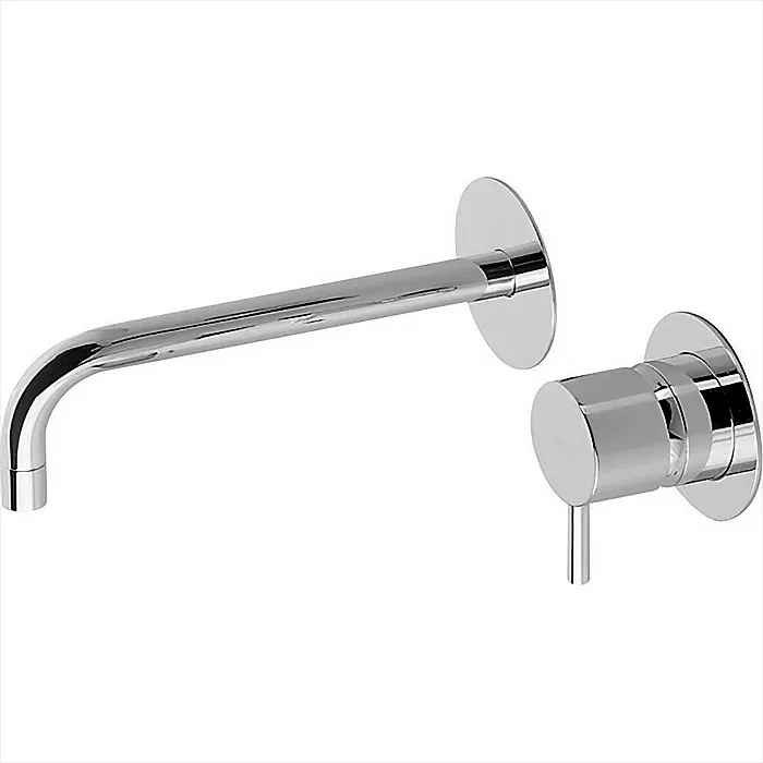 

CISAL Less New Смеситель для раковины на 2 отверстия из стены, излив 208-175 мм, внешняя часть, цвет хром