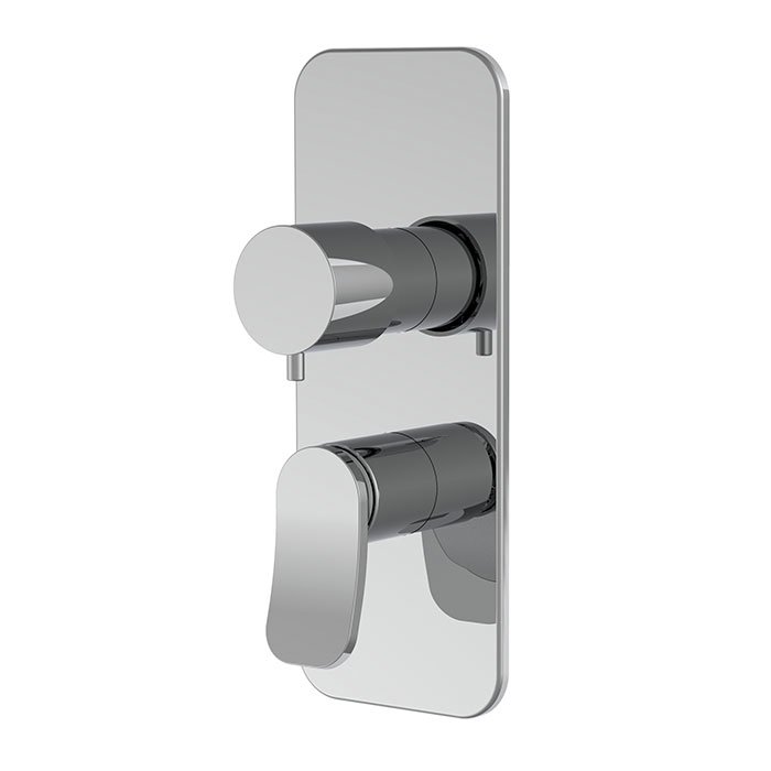 

Смеситель для душа, Fima Carlo Frattini, Flo', тип открывания воды-однорычажный, монтаж-настенный встраиваемый, с переключателем на 2/3 источника, внутр