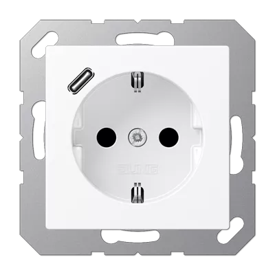 

Розетка 2K+З Jung A1520-18CWWM