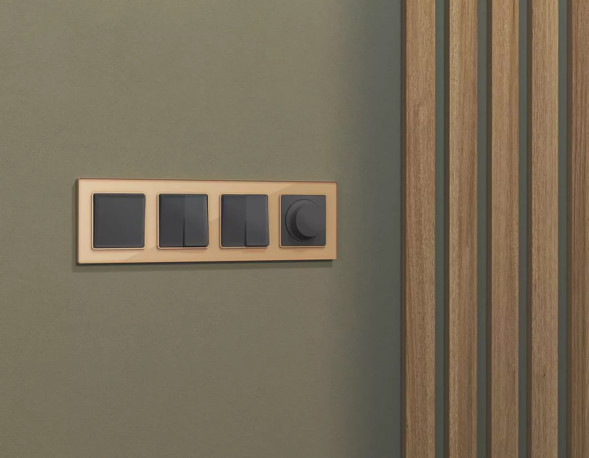 

Комплект механизма 2-клавишного перекрестного выключателя 10A-250V Alfa Графит мягкое касание Quant Ambrella Volt MA903030 (AP9030, VM125)